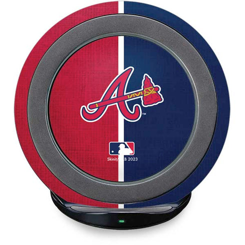 MLB Atlanta Braves Split Fast Charge Wireless Charging Stand Skin